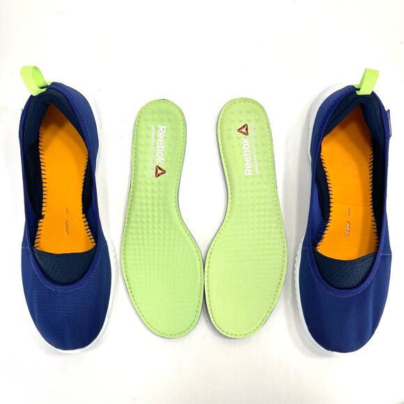 Reebok Memory Tech Massage Sneakers/Flats Size 8.5 Nave Blue Fabric Walking Shoe - Picture 8 of 15